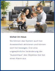 Sicherheitssystem in Haus, Praxis, Büro, Werkstatt, Lager.